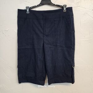 Stretchy Dark Blue Casual Shorts